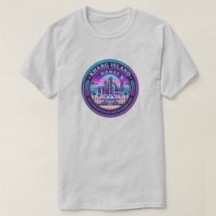 Kharg Island Homes Iran Vaporwave Grey T-Shirt