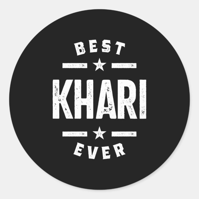 Khari First Name Classic Round Sticker (Front)
