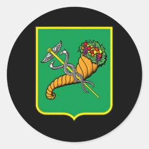 Kharkiv City Flag Ukraine Ukrainian Pride Classic Round Sticker