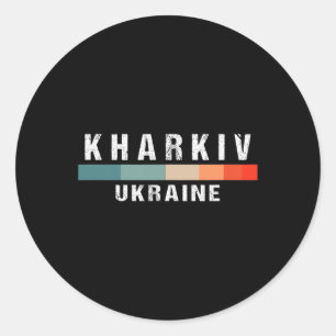 Kharkiv Ukraine City Trip Classic Round Sticker