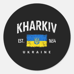 Kharkiv Ukraine Ukrayina Classic Round Sticker