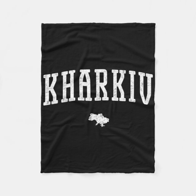 Kharkiv Ukraine Vintage  Fleece Blanket (Front)