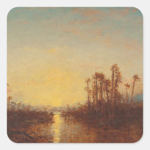 Khartoum, Coucher De Soleil – Félix Ziem Square Sticker