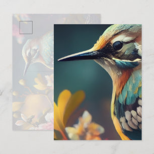 Khem Hummingbird Garden Wedding Suite Invitation  Postcard