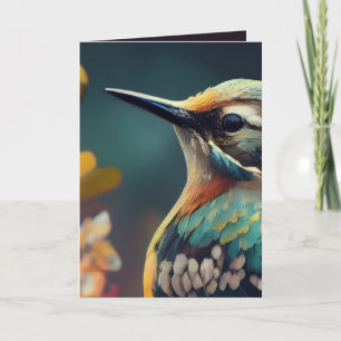 Khem Hummingbird Wedding Invitation   5×7 Floral B