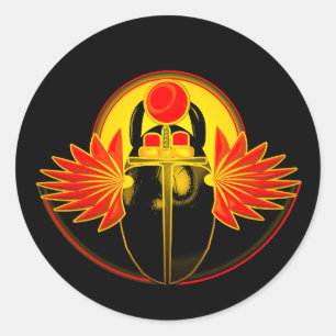 Kherpi God of the Rising Sun,scarab beetle. Classic Round Sticker