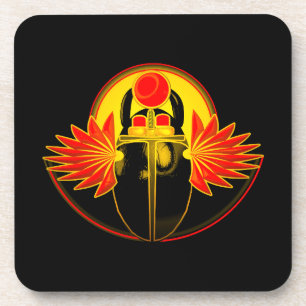 Kherpi God of the Rising Sun,scarab beetle. Coaster