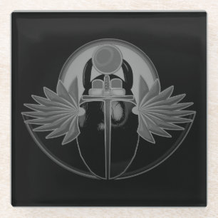 Kherpi God of the Rising Sun,scarab beetle. Glass Coaster
