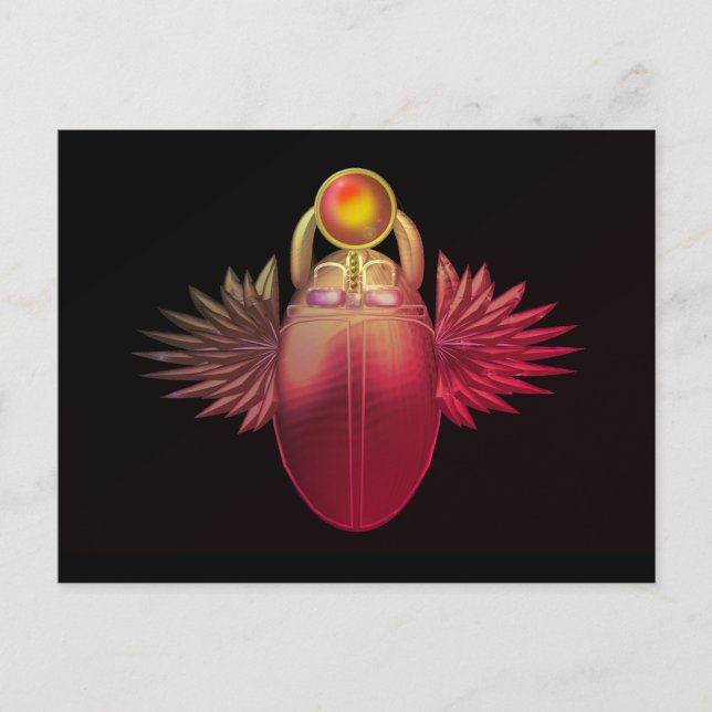 Kherpi God of the Rising Sun,scarab beetle. Postcard (Front)