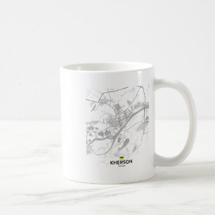 Kherson Ukraine Map Flag Coffee Mug