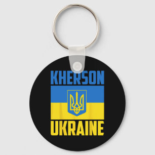 Kherson Ukraine Ukrainian Victory Flag Blue Yellow Key Ring