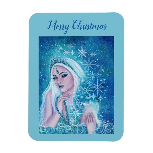 Khione goddess of snow art by Renee Lavoie Holiday Magnet (Vertical)