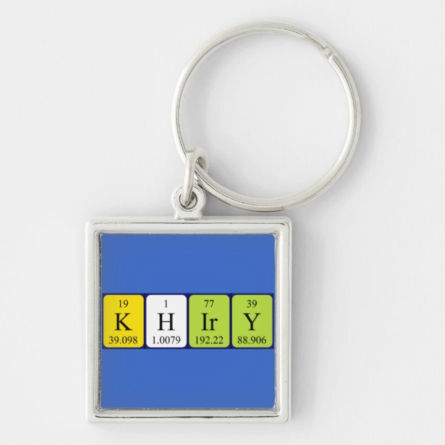 Khiry periodic table name keyring (Front)