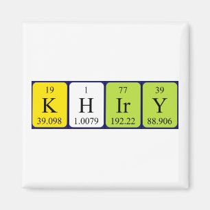 Khiry periodic table name magnet