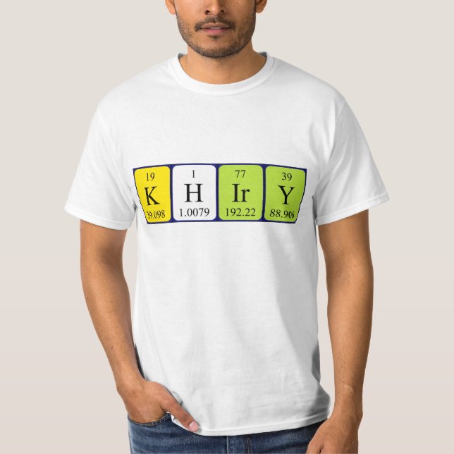 Khiry periodic table name shirt (Front)