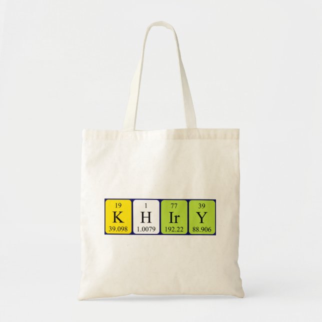 Khiry periodic table name tote bag (Front)