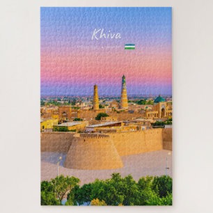 Khiva, Uzbekistan - Ancient Fortress Skyline Jigsaw Puzzle
