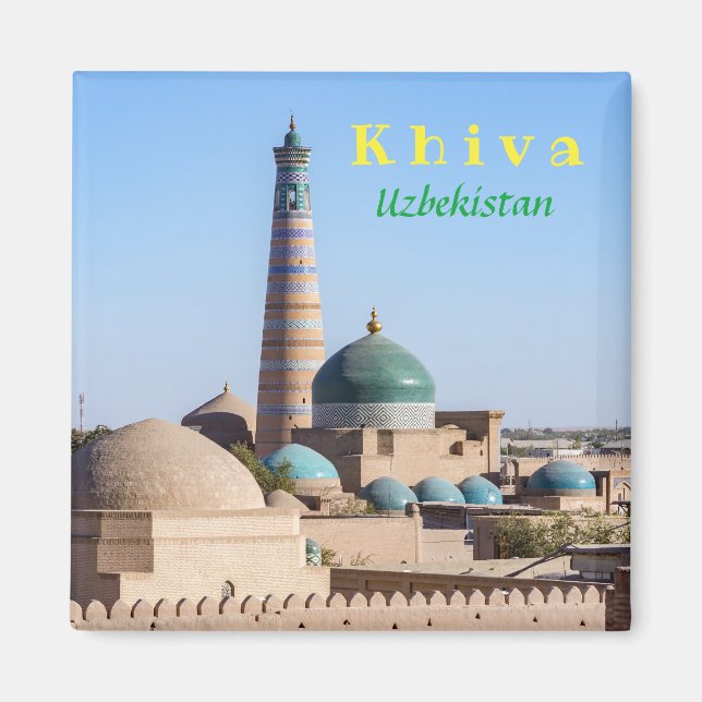 Khiva, Uzbekistan - Islam Khodja Minaret & Mosque Magnet (Front)