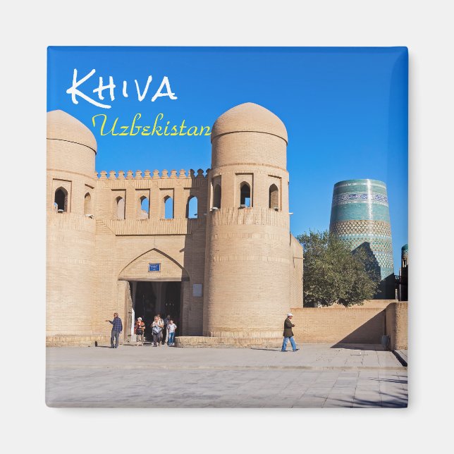 Khiva, Uzbekistan - Twin-turreted Gate Magnet (Front)