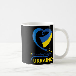 Khmelnytskyi Ukraine National Flag Heart Emblem Cr Coffee Mug