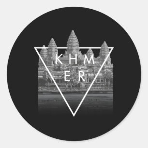 Khmer Cambodian Aesthetic Angkor Wat Classic Round Sticker