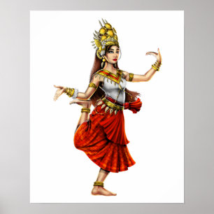 Khmer Cambodian Apsara Dancer Poster