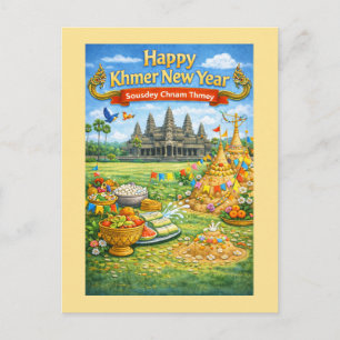 Khmer New Year Celebration-Sousdey Chnam Thmey Postcard