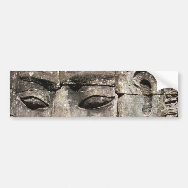 Khmer Stone Face ... Bayon Temple, Cambodia Bumper Sticker (Front)