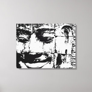 Khmer Stone Face ... Bayon Temple, Cambodia Canvas Print