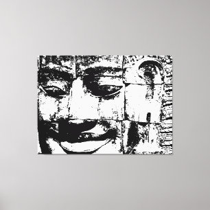 Khmer Stone Face ... Bayon Temple, Cambodia Canvas Print