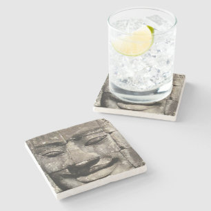 Khmer Stone Face ... Bayon Temple, Cambodia Coaster