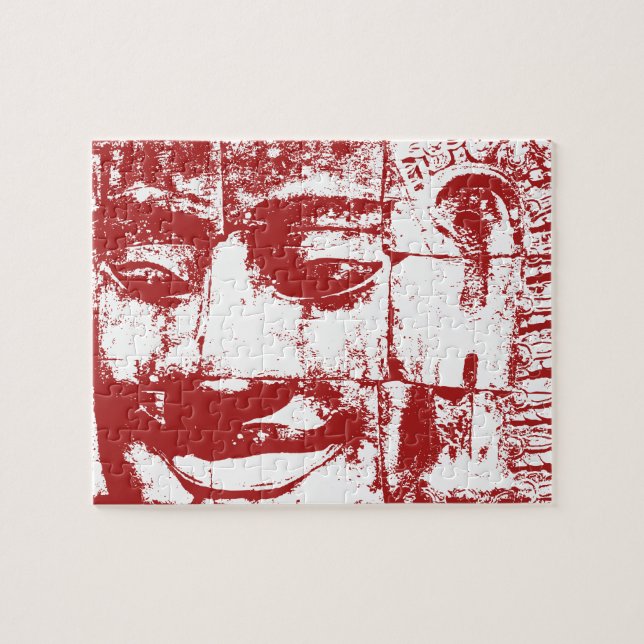 Khmer Stone Face ... Bayon Temple, Cambodia Jigsaw Puzzle (Horizontal)