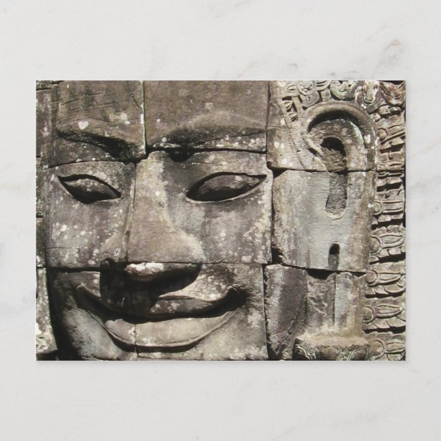 Khmer Stone Face ... Bayon Temple, Cambodia Postcard (Front)
