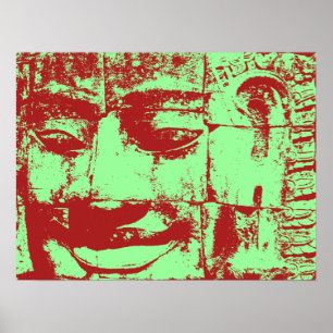 Khmer Stone Face ... Bayon Temple, Cambodia Poster