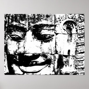 Khmer Stone Face ... Bayon Temple, Cambodia Poster