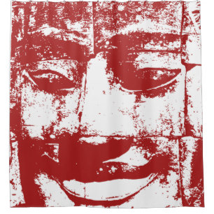 Khmer Stone Face ... Bayon Temple, Cambodia Shower Curtain