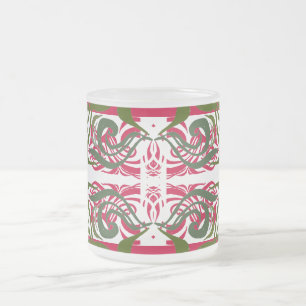 Khokhloma Exotique Frosted Glass Coffee Mug