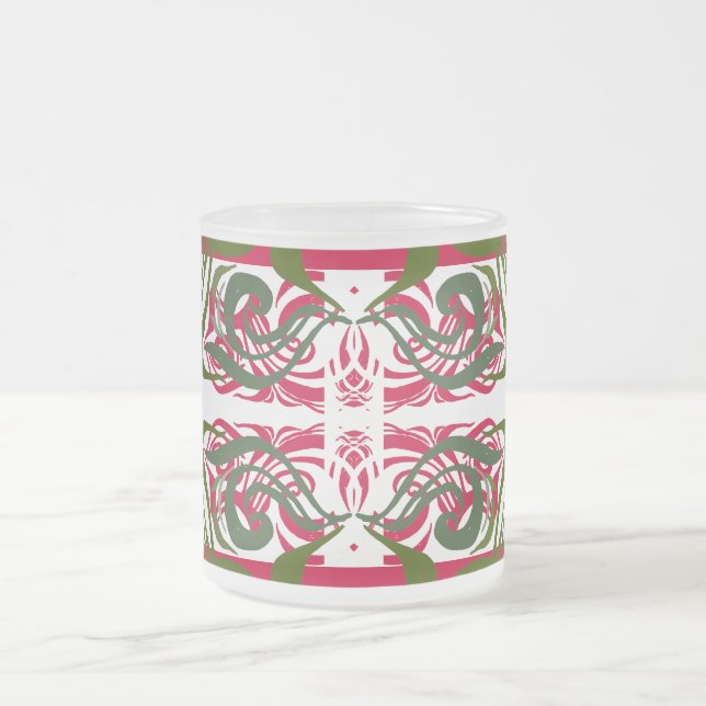 Khokhloma Exotique Frosted Glass Coffee Mug (Center)