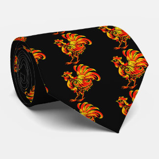Khokhloma rooster tie