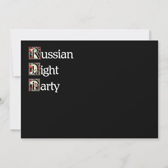 Khokhloma Russian Party Invitation (Front)
