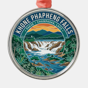 Khone Phapheng Falls Laos Metal Tree Decoration