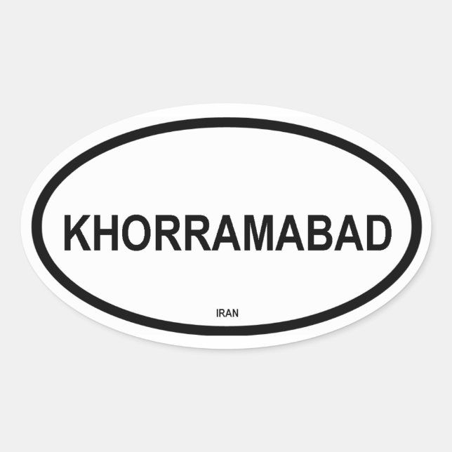 KHORRAMABAD OVAL STICKER (Front)