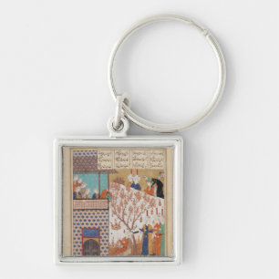 Khosro before Shirin's Palace Key Ring