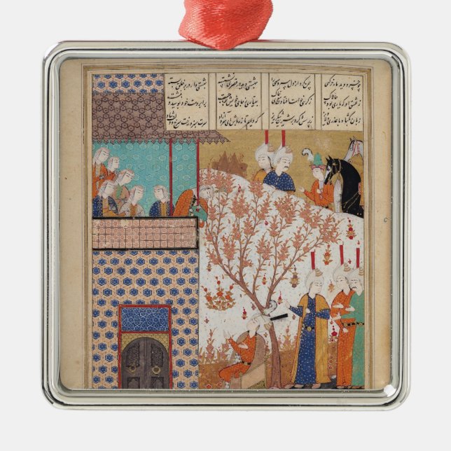 Khosro before Shirin's Palace Metal Tree Decoration (Front)