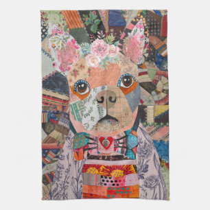 KHS Boston Terrier Mixed Media Dog Kitchen Towel