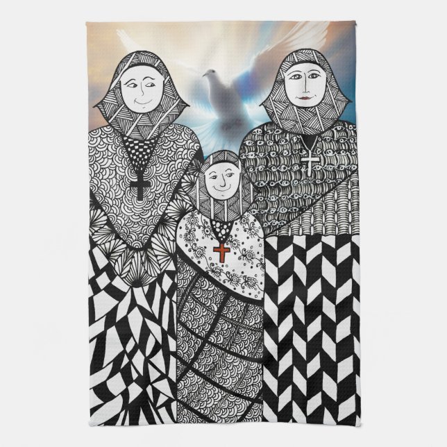 KHS Catholic Nuns Kitchen Towel (Vertical)