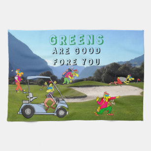 KHS Golf Greens Are Good Fore You Kitchen Towels