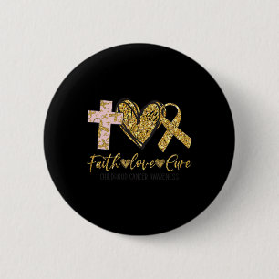 Ki Childhood Cancer Awareness Costume Faith Love C 6 Cm Round Badge