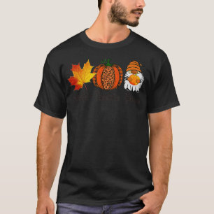 Ki Fall Leaves Pumpkin Gnome Thanksgiving Autumn C T-Shirt