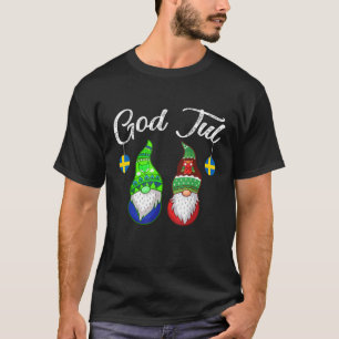 Ki God Jul Swedish Merry Christmas Sweden Gnome Co T-Shirt